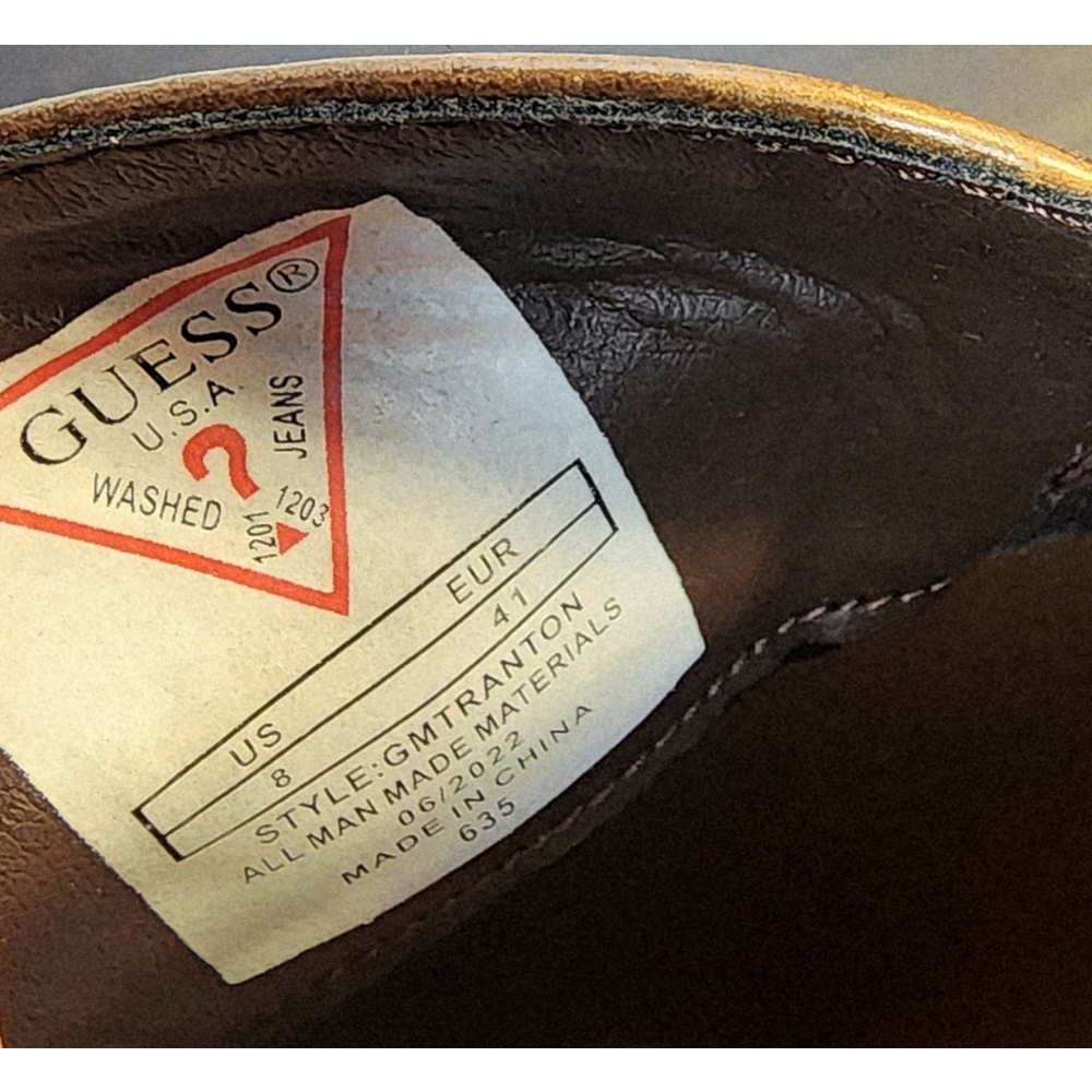 Guess MEN Tranton Moc Toe Slip On Penny Loafers Moccasins Shoes 8 M Brown - Picture 9 of 11